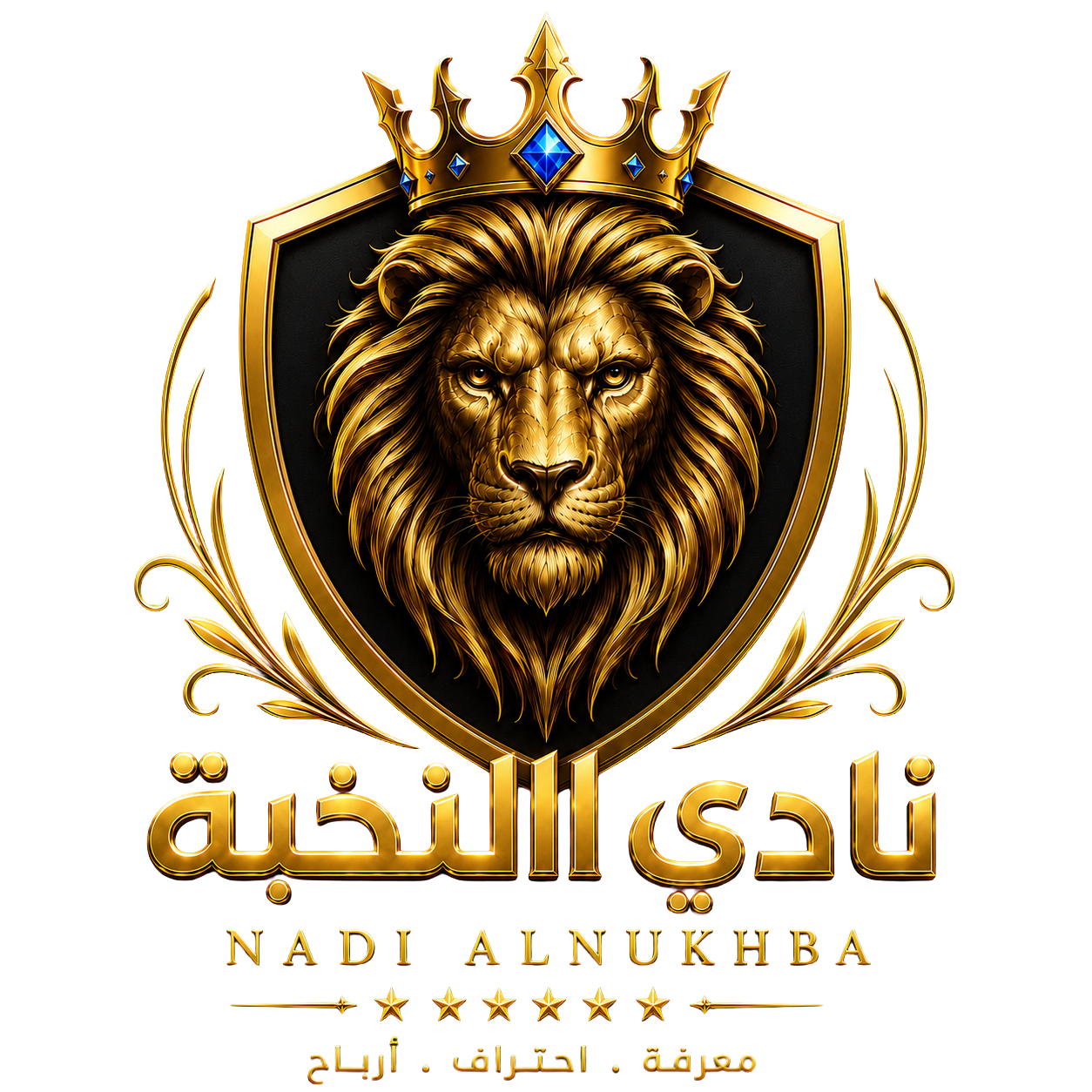 شعار نادي النخبة الذهبي الفاخر | Nadi Alnukhba luxury gold logo