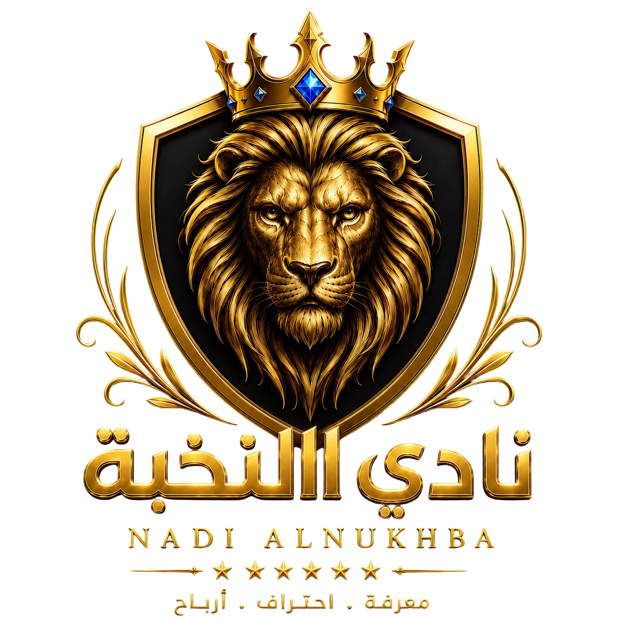شعار نادي النخبة الذهبي | Nadi Alnukhba luxury gold logo