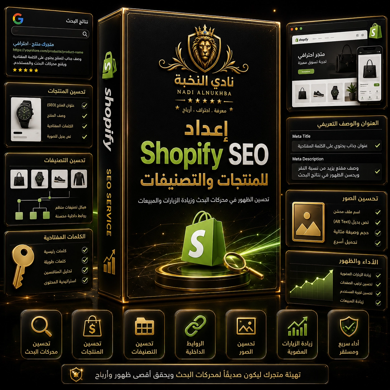 إعداد Shopify SEO للمنتجات والتصنيفات