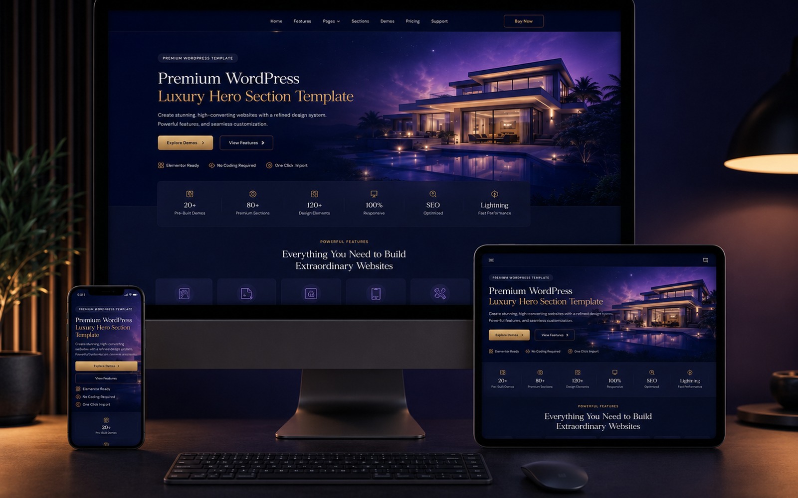Premium WordPress luxury website preview
