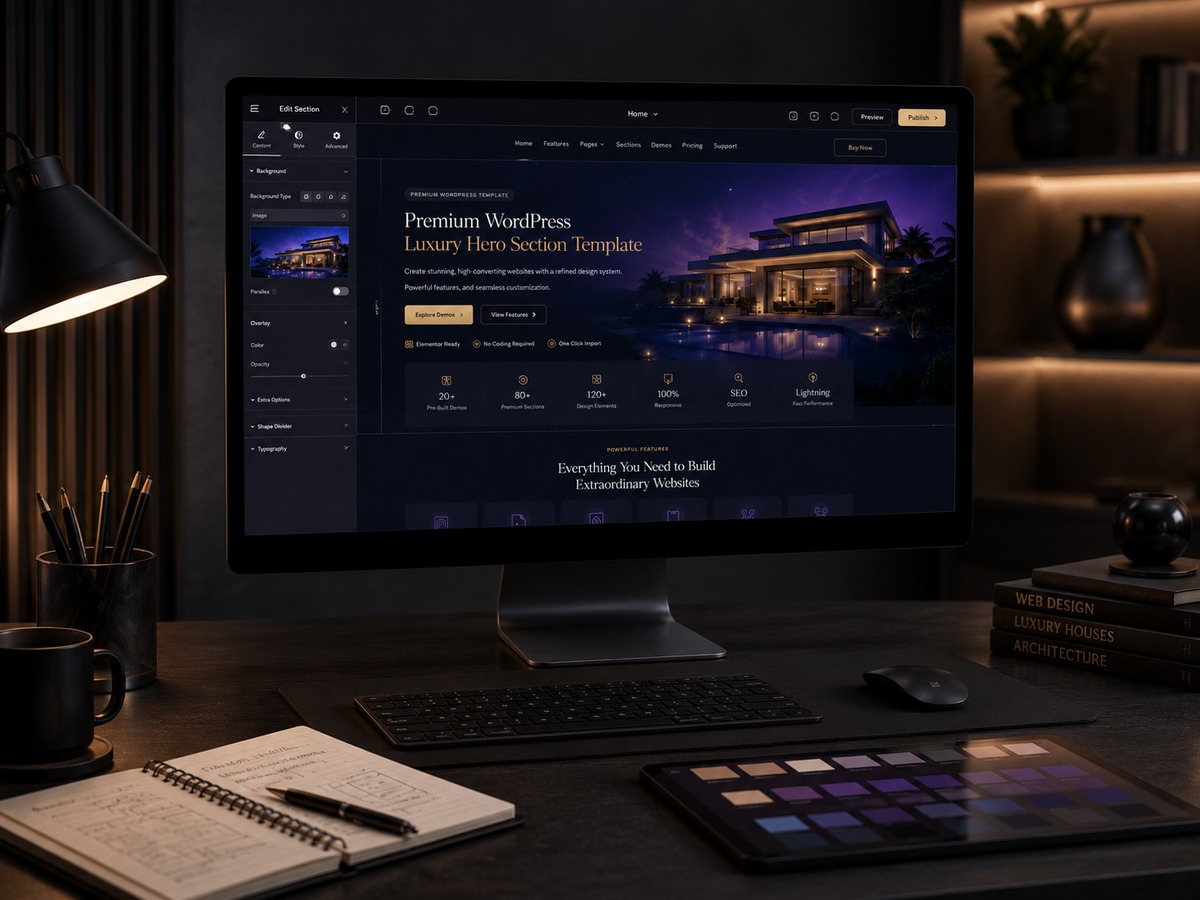 Premium ecommerce website mockup