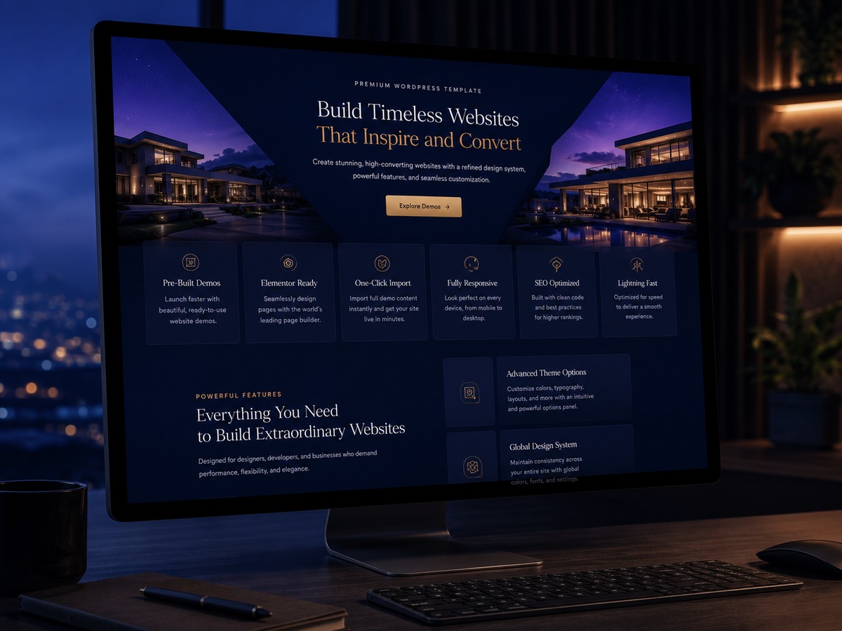 Portfolio website design mockup